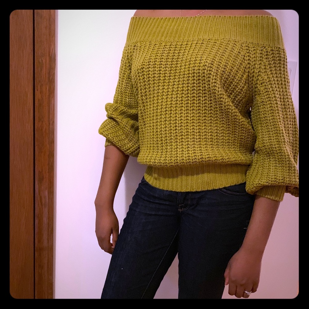 Off shoulder sweater